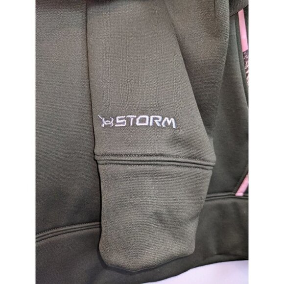 Under Armour Storm Green Pink Realtree Camo Hoodie Pullover Sweatshirt Sz Small - Picture 5 of 7